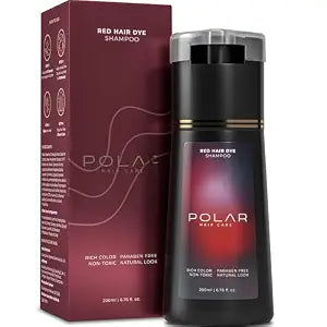 Polar Hair Dye Shampoo | Red Hair Dye Color Shampoo for Full Gray Hair