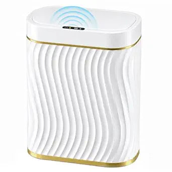 Ogikey Bathroom Trash Can with Lid, 5 Gallon Automatic Touchless Garbage Can, Motion Sensor Smart Trash Bin, Slim Waterproof Waste Bin for Living Room, Bedroom, Office, Kitche
