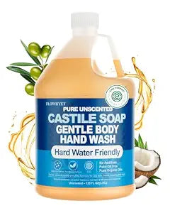 EWG Verified Pure Castile Soap Liquid Unscented 1 Gallon Refill