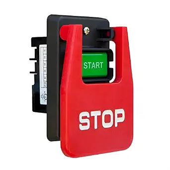 POWERTEC 120V/230V Dual Voltage, Paddle Switch, 28 Amps at 230 Volts, Large Knee Paddle for Power Tools, Fits Table Saw, Router Table, Drill Press, Bench Saw, Bandsaw (71007V)