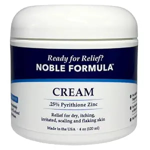 Noble Formula 0.25% Pyrithione Zinc Cream for Itchy, Flaky, Dry Skin, 4 oz