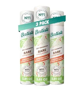 Batiste Dry Shampoo, Bare Fragrance, 3.81 Oz, 3-Pack
