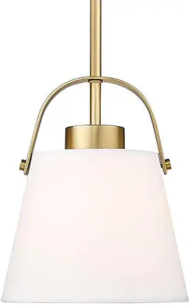 Z-Lite 743P8-HBR Z-Studio Linen Pendant, 1-Light 60 Watts, Heritage Brass