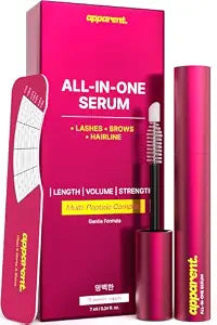 APPARENT. Eyelash & Eyebrow Growth Korean Peptide Serum, 18-weeks, 7 mL.