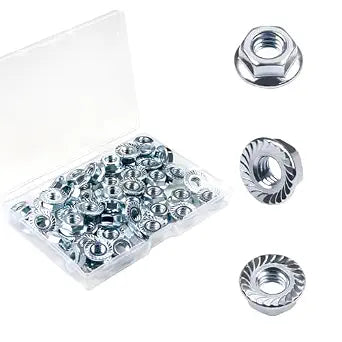 5/16-18 Serrated Flange Hex Nuts 50 Pack 5/16"-18 Hexagon Flange Nuts