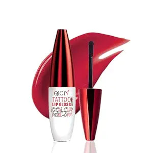 Charm Kiss Peel Off Lip Stain Lip Tint,Waterproof Long-Lasting Tear-off Lip Gloss,Peel Reveal Lip Stain,Peel Off Tattoo Lipsticks,Nonstick Cup Lip Gloss, Tattoo Magic Color Lip Set(4#)