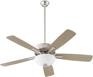 Quorum 4525-265 Ovation 52" Ceiling Fan with LED Lights, Satin Nickel