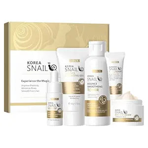 LAIKOU Korean Skin Care, Skin care set, Snail Skin Care Kit 5pcs