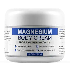 Magnesium Cream Lotion,NAD-Infused Magnesium Body Cream for Knees,4 oz
