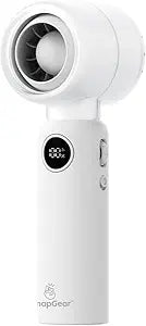 Hush2 Handheld Fan 1-100 Stepless Speed Control, 14000 RPM Turbo Motor, 19H Runtime, 3000mAh USB-C, LED Display, 61.5dB Ultra-Quiet, 6.56oz Lightweight Portable Fan with Lanyard & Safety Lock