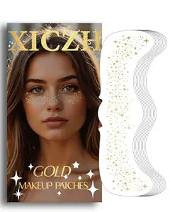 XICZH Glitter Freckles, Glitter Freckles Face Tattoo-10PCS Gold