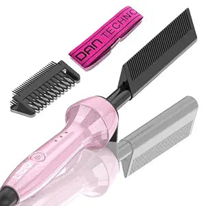 Dan 500℉ Hot Comb for Wig, Pressing Comb for Black Hair, (Pink)