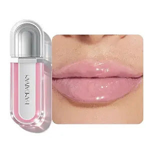 3D Hydra Lip Gloss Plumping & Hydrating, High Shine Glassy Finish, Non-Sticky Moisturizing Lip Gloss with Ginger Extract, Volumizing Lip Makeup for Fuller Looking Lips (#01 Crystal Pink)