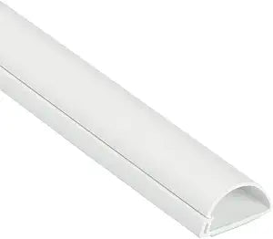 D-Line Cable Raceway On-Wall Cord Cover | 1D3015W | Surface Mount Electrical Channel to Hide and Conceal Cords, Cables, and Wires | White, Paintable