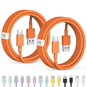 3FT Car Carplay Cable for iPhone 17 16 15 Cable USB to USB C Cable[Apple MFi Certified] USB C Carplay Cord,iPhone 17 Charger Cord,iPhone 16 Car Charger,USB to Type C Cable Car Charging Cable(Orange)