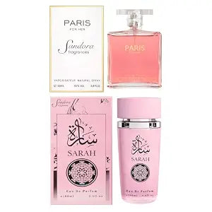 Sandora Fragrances Women's Perfume 2-Pack – Eau de Parfum – Two Full-Size 100 ml Bottles – Modern Feminine Balanced Elegance + Soft Sweet Feminine Everyday Fragrance
