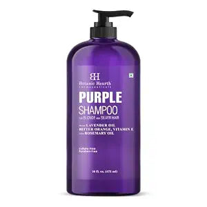 Botanic Hearth Tea Tree Shampoo, Vitamin C, Peppermint, Lavender and Rosemary Oil, Fights Dandruff and Dry Scalp (Purple)