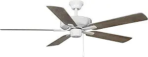 Progress Lighting AirPro 52 in. White 5-Blade AC Motor Transitional Ceiling Fan