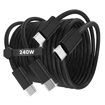 USB C to USB C Cable, 240W Fast Charger USB C Charger Cable[3.3FT+6.6FT]
