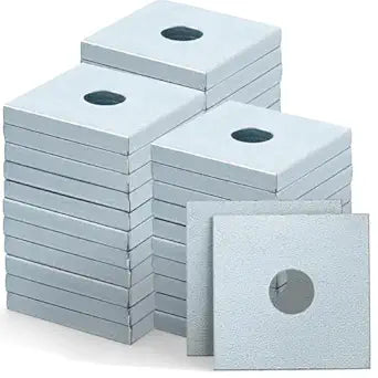 40 Pcs Galvanized Square Washers Plate 3/8" ID, 1.61x 1.61 Od 0.22" Thickness Heavy Duty Steel Gasket Flat Washers Nut Anti-loosening Plate Fastener for Construction and Industrial Equipment