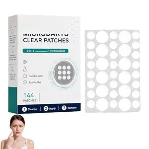 2-in-1 Hydrocolloid Skin Spot Stickers with Micro Tips,2026 New Clear Cover Patches for Facial Spots, Mild Skin Care for All Skin Men Women, 1 Box