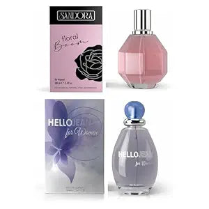 Sandora Fragrances Women's Perfume 2-Pack – Eau de Parfum – Two Full-Size 100 ml Bottles – Rich Floral Expressive + Soft Mysterious Balanced Fragrance