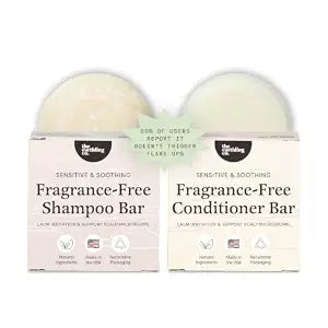 The Earthling Co. Fragrance Free Shampoo & Conditioner Set – Unscented Hair Care for Sensitive Scalp, Gentle Sulfate-Free Shampoo & Conditioner for Kids & Sensitive Skin
