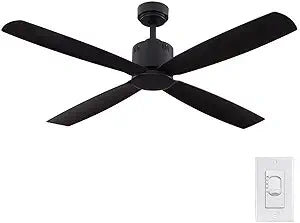 Kitteridge 52 in. Indoor Matte Black Ceiling Fan