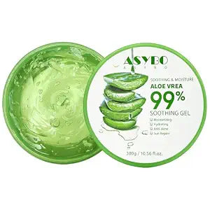 300 ML Natural Aloe Vera Gel -Organic Moisturizing Cream, Soothing and Hydrating, Sunburn and Scar Repair, Care for Face Body Hair