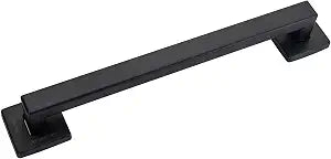 Joyrain ADA Square Grab Bar 16/24/32 Inch - 500lb Capacity Safety Rail for Elderly, Non-Slip Bathroom Handle (Matte Black, 12 inch)