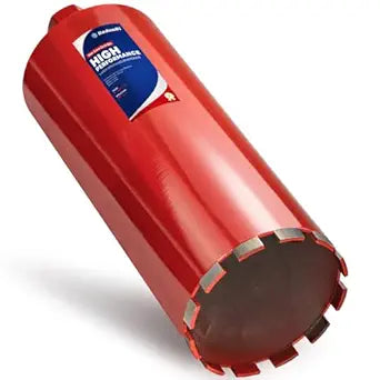 Premium 6" Wet Core Drill Bit for Hard Concrete with High-Density Diamond, Precision-Welded Segments, 1-1/4"-7 UNC x 14" Depth, Industrial Grade for Concrete Rebar, Brick, Masonry, Asphalt