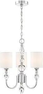 Designers Fountain 89983-CH Evi 3 Light Chandelier Silver, 20.25x16.75x16.75