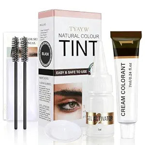 Lash Color Kit, Natural Eyebrow & Eyelash Coloring Set, 7ml (Black)