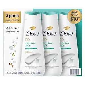 Dove Nourishing Body Wash, Sensitive Skin, 23 Fluid Ounce (Pack of 3)