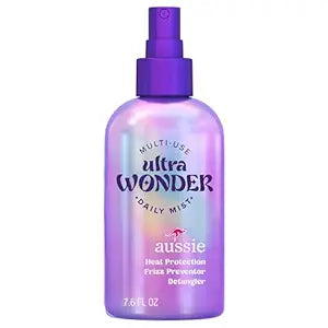 Aussie Ultra Wonder Daily Mist Lightweight Multi-Use Detangler, silicone-free, for All Hair Types and Curls, 7.6oz
