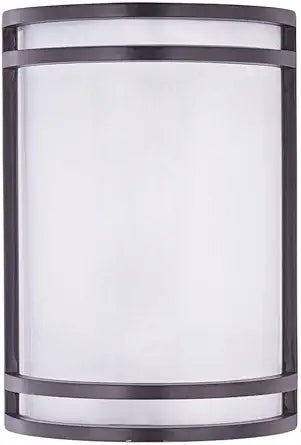 Maxim Lighting Linear 1-Light Outdoor Wall Light | Bronze Finish | White Opal Acrylic Shade | Transitional Outdoo Wall Light | Ideal for Porches, Patios & Garages | 55538WTBZ