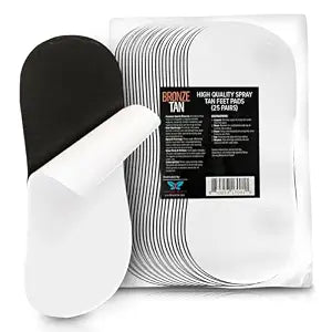 Bronze Tan Spray Tan Feet Pads, 25 Pairs Disposable Non-Slip Foot Pads
