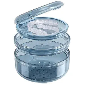 2 in 1 Retainer Cleaning Case for cleaning and storing dentures