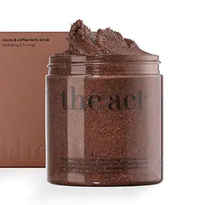 THE ACT Coffee Body Scrub – Salt Exfoliating Scrub with Cocoa Oil, 10.58 Oz