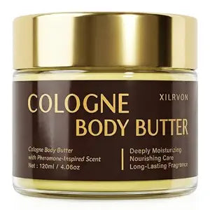 Men's Cologne Body Butter with Shea Butter, Long-Lasting Moisturizer