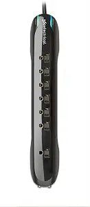 360 Electrical 360322 Agent Surge Protector with 7 Outlets, 1 Adapter Spaced, 6' Cord, Coax