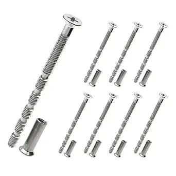 BlingKingdom 8 Sets M4 x 60mm Door Handle Screws and Sleeves