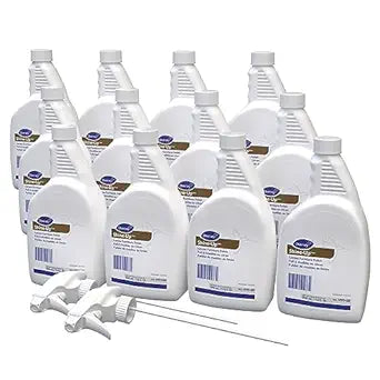 Diversey 4995480 Shine Up Lemon Furniture Polish, Cleans, Restores & Protects Wood, Ready-to-Use Capped Spray Bottle, 32-Ounce (Pack of 12 with 2 spray nozzles)