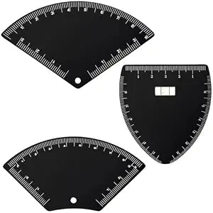 3PCS Brow Mapping Ruler,Reusable Eyebrow Mapping, Stainless Steel Eyebrow Ruler Mappings, for Perfect Eyebrows Design, Ideal for Microblading and Daily Makeup, for Women and Men, Black