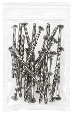 Satin Silver Nickel Wood Screws 9 X 3 Inch  Extra Long Door Hinge Screws - Door Security Screws - 24 Pack