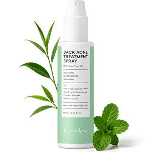 BellamiLuxx Back & Body Acne Treatment: 2% Salicylic Acid Back Acne Spray for Clear, Soothe & Moisturize - Effective Bacne Treatment with Tea Tree Oil, Body Acne Spray for Men, Women & Teens