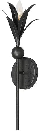 Maxim Lighting Paloma 1-Light Wall Sconce | Gold Leaf Steel Finish | Transitional Indoor Light Fixture | Ideal for Hallways, Bedrooms & Bathrooms | Dimmable | Home Decor Light Fixture | 2881GL