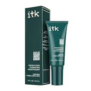 ITK Skincare Weightless Hydrating Face Moisturizer - Hydrates + Smoothes Skin - Niacinamide - Brighten Dark Spots - Hyaluronic Acid - Maintain Moisture Levels - Vitamin E-infused, 2 fl. oz