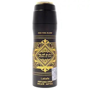 Lattafa Bade’e Al Oud Oud For Glory – Woody, Spicy, Musky, Aromatic – Perfumed Deodorant Spray for Unisex, 6.67 Ounce / 200 ml