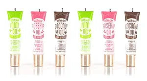 Ruby Kisses Broadway Vita-Lip Clear Lip Gloss (6 Pack Mint, Rosehip, Coconut Oil), Ultra-Hydrating & Soothing Formula with Vitamin Oils, High-Shine Non-Sticky Finish, Healing Lip Balm for Healthy Lips
